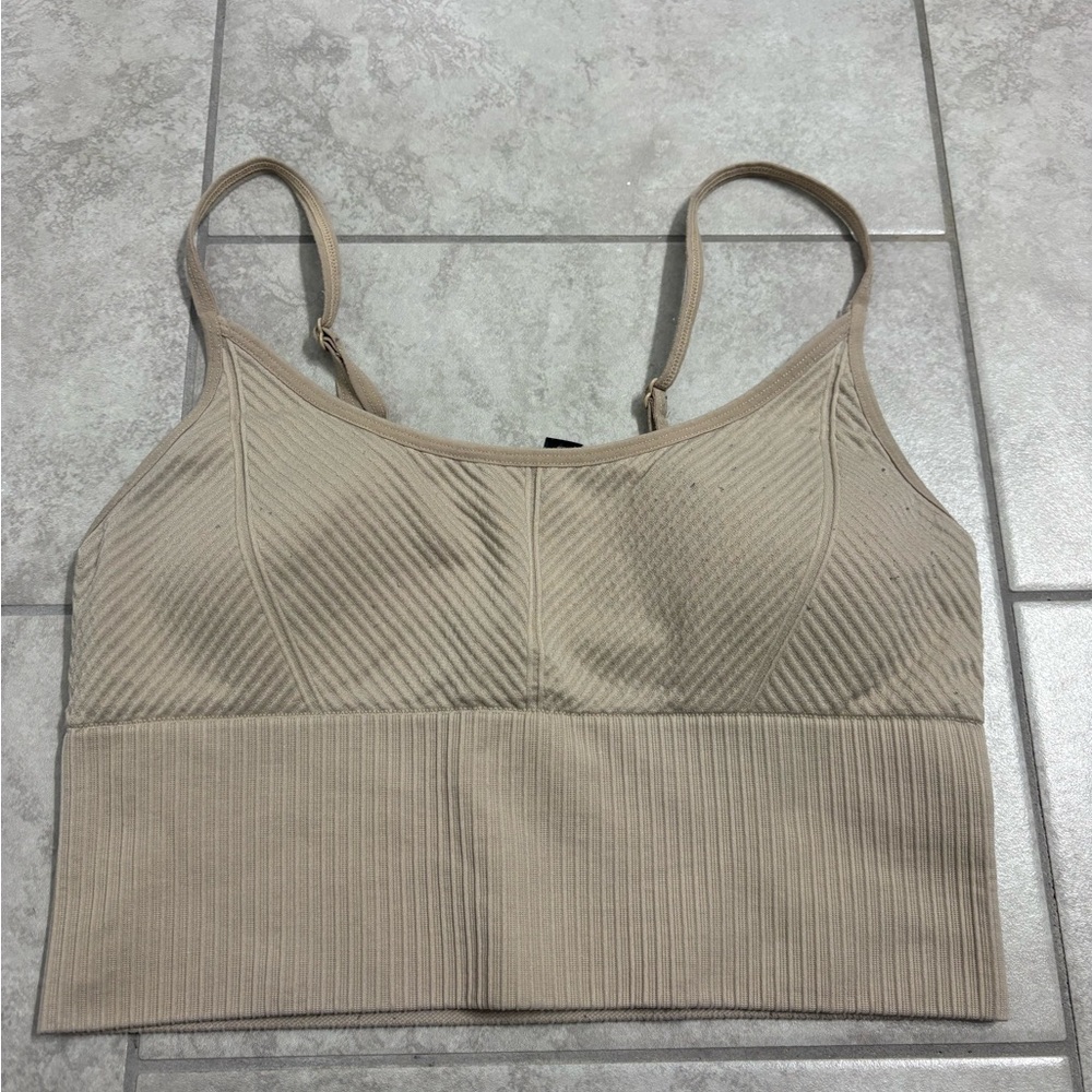 PINK Victoria's Secret Ribbed Beige Bralette